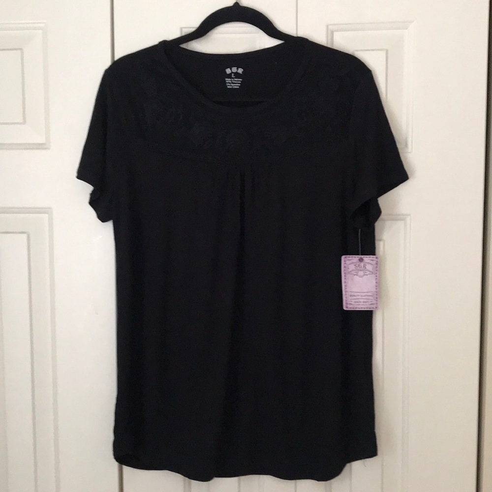 SGR Black Lace Top - NWT
